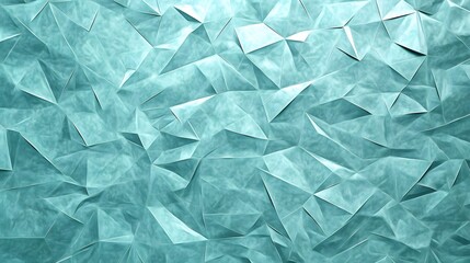 Obraz premium A close-up view of a textured turquoise background featuring crumpled paper-like patterns, ideal for various design projects and backgrounds.