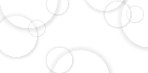 Abstract background with circle white abstract geometric background with soft light white paper circles in design .Gray abstract. Modern design background for report and project presentation template.
