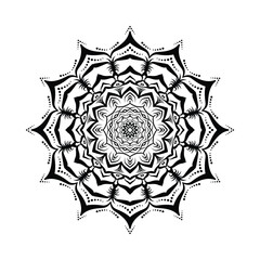 Mandala silhouette vector illustration, Vector art for print on anywhere.