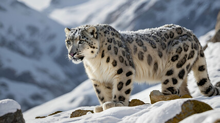 Fototapeta premium snow leopard portrait