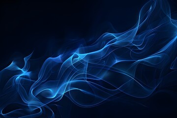 Fototapeta premium Abstract Blue Smoke Waves