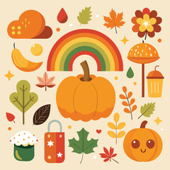 background with pumpkins