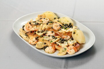 Grilled Sole a la Belle Meuniere with Boiled Potatoes