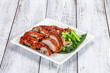 Asian cuisine - roasted duck with skin