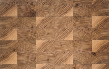 Texture of walnut end grain cutting board