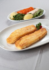 Grilled Sole with Vegetables on the plate