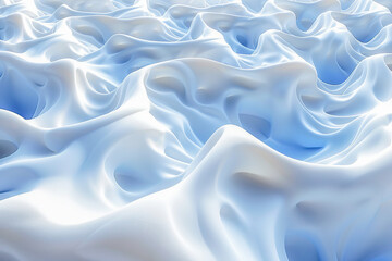 Obraz premium Abstract blue and white wavy background forming a pattern