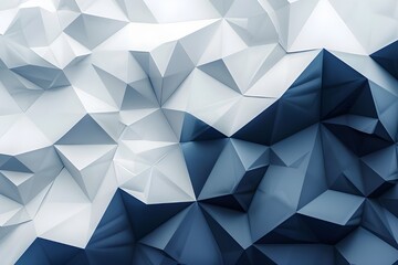 Fototapeta premium Abstract Geometric Pattern with White and Blue Triangles
