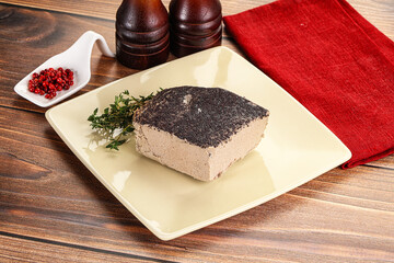 Delicous liver pate snack appetizer
