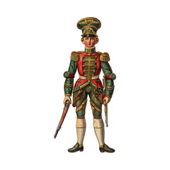Obraz premium Illustration of a Soldier in Full Dress Uniform.