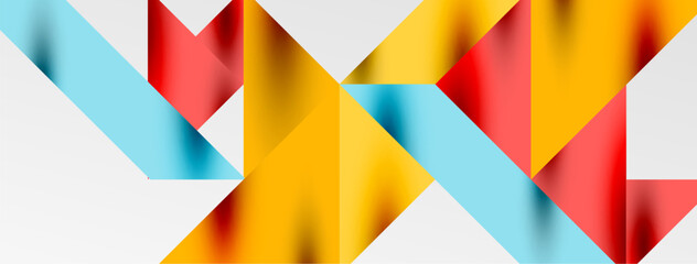 Obraz premium Tech minimal overlapping triangle shapes elements geometric graphic pattern