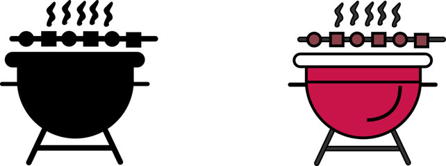 Vector illustration barbecue and grill icons