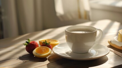 Morning Coffee and Fruit Delight
