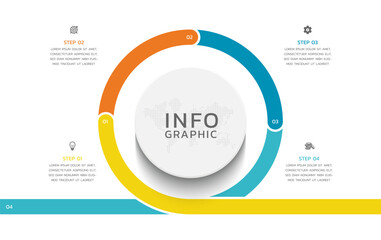 Modern infographics business template design