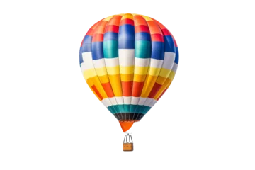 Fototapeten Vibrant hot-air balloon isolated on transparent background PNG for creative design projects and travel-themed visual content © Ameer