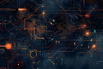 Obraz premium Abstract Digital Interface