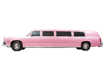 Luxurious black limousine with transparent background in high-resolution PNG format for premium design projects, professional presentations, and elegant transportation visuals.