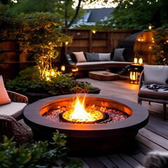 fireplace in the garden