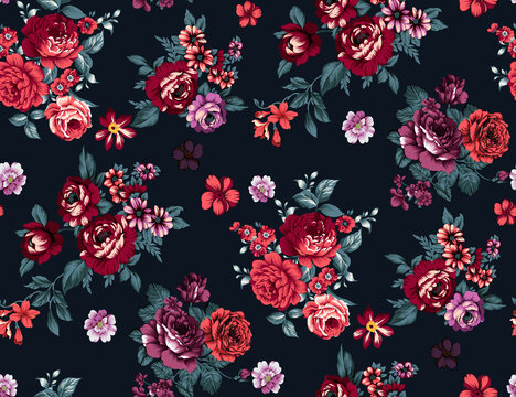 seamless floral pattern digital floral design illustration design
