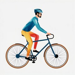 Minimalist vector bicycle illustration