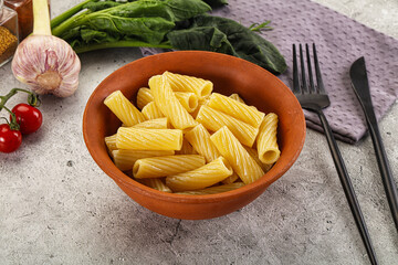 Italian cuisine - cooked pasta tortiglioni