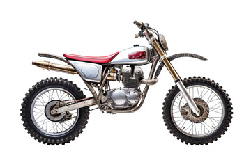 Obraz premium High-resolution png of a rugged offroad bike on a transparent background, ideal for adventure sports designs and outdoor-themed digital projects