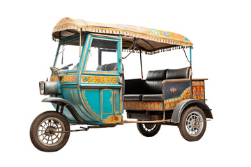 Detailed png illustration of a modern pedicab with transparent background for versatile use in urban transportation and eco-friendly design projects