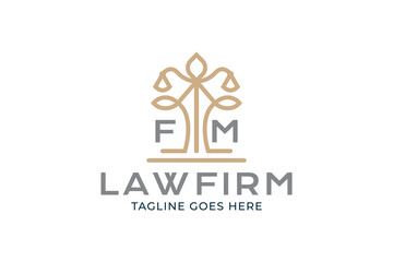 Obraz premium attorney at law logo, advocate logo, law office template, justice sign, advocate office template logo, scale icon