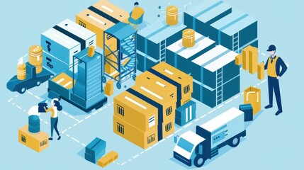 Obraz premium Effective inventory management plays a key role in business finance.