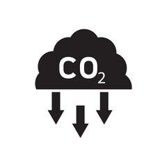 Co2, ecology, cloud icon .vector flat black simple illustration for web and app.. eps