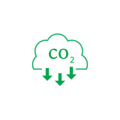 co2 planet icon sign vector. Carbon emission icon. Vector line icon