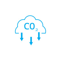 Reduce CO2 gas icon set in green and black colors. co2 gas carbon dioxide icon Outline vector