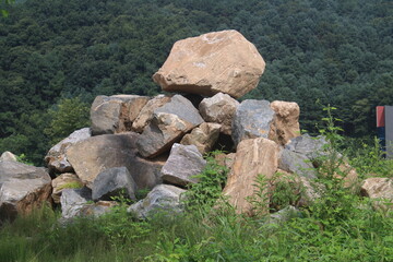 rocks in the mountains