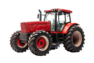 High-resolution PNG of a classic farm tractor isolated on transparent background for agricultural and farming design projects, ideal for creating realistic rural landscapes and farm equipment