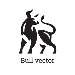 PrintBull set template vector logo