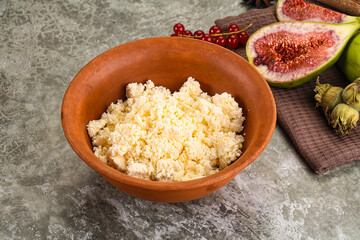 Delicous sheep cottage cheese curd