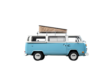 Modern van isolated on transparent background, high-quality PNG for versatile vehicle design projects and creative visual presentations