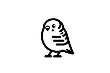 budgerigar silhouette vector illustration