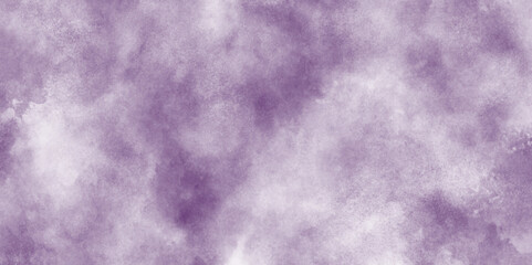 Blue or purple watercolor art background with clouds, abstract blue Soft cumulus cloudscape sky, abstract grunge background with smoke, Aquarelle painted fresh and cloudy purple paper texture.