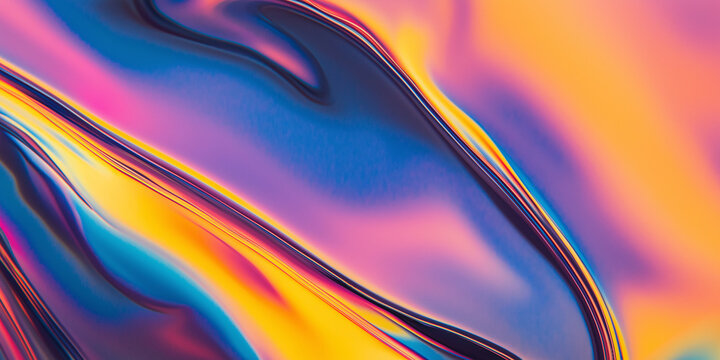 captivating iridescent flux background in warm amber and dark indigo