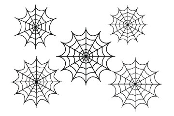Best  Spider web helloween  Illustrations vector 25.eps