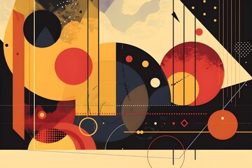 Obraz premium Abstract Geometric Composition
