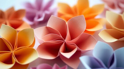 flower petals, flower background, paper folding, paper-made flower backdrop, handmade, craft, floral background, plumeria, tropical 