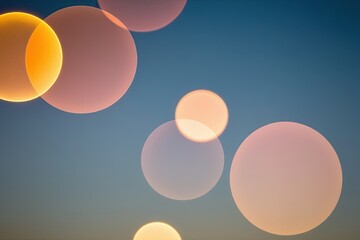 Subtle Light Leak Overlay with Warm Bokeh Effects on Clear Background