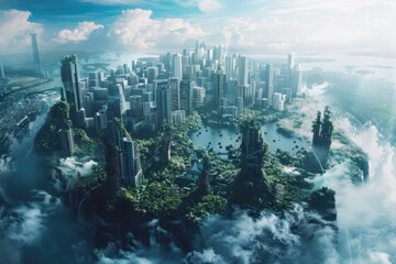 World collapsing  disintegrating environmental conservation concept.