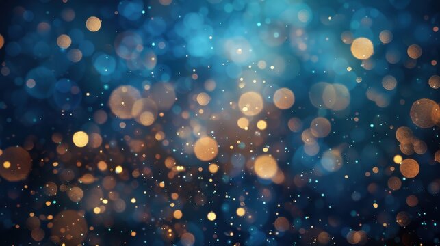 A bokeh background with soft, out-of-focus lights in cool tones, creating a beautiful and dreamy effect that adds elegance and sophistication to any design