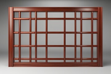 Vibrant 3D Interpretation of a Classic Wooden Lattice Scheme with Open Background
