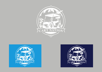 Cart Emblem on Different Backgrounds