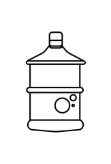 simple gallon line art. water container symbol