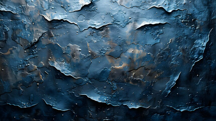 Abstract Blue and Gold Metallic Texture Background